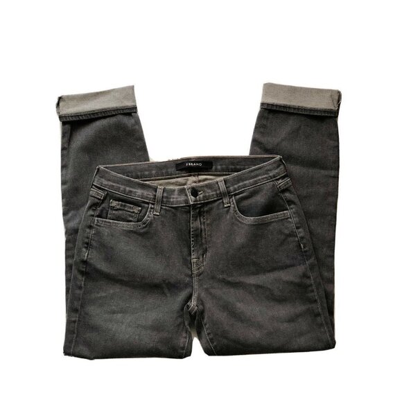J Brand Womens Denim Gray Johnny Cropped Jeans Size 25 Obecura JB001564 - Picture 2 of 11